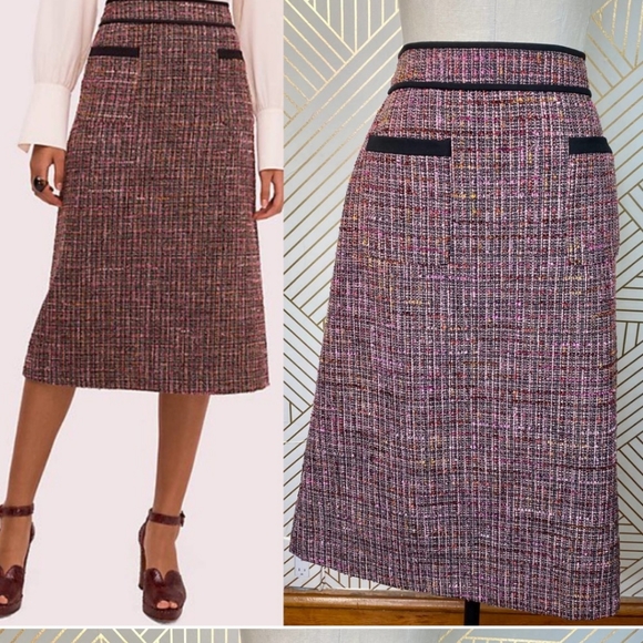 Miss Alliage Dresses & Skirts - 🌟Prev HP🌟Vintage Plum Tweed Midi Pencil Skirt